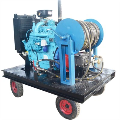 מנוע דיזל 41kw מכונת סילון ביוב בלחץ גבוה